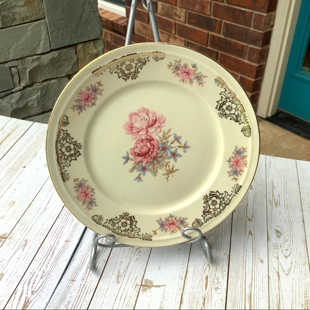 Antique Schwarzenhammer Germany Salad Plate Roses